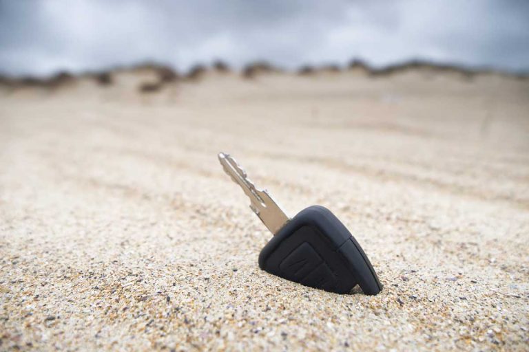 Lost key on the beach